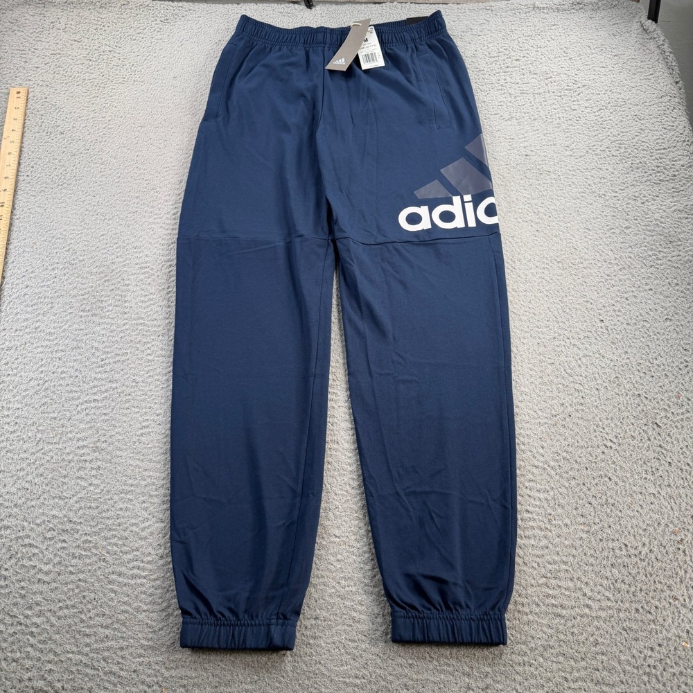 Adidas Essentials Linear Sweatpants Pants Mens Medium Navy Blue Tapered BK7410